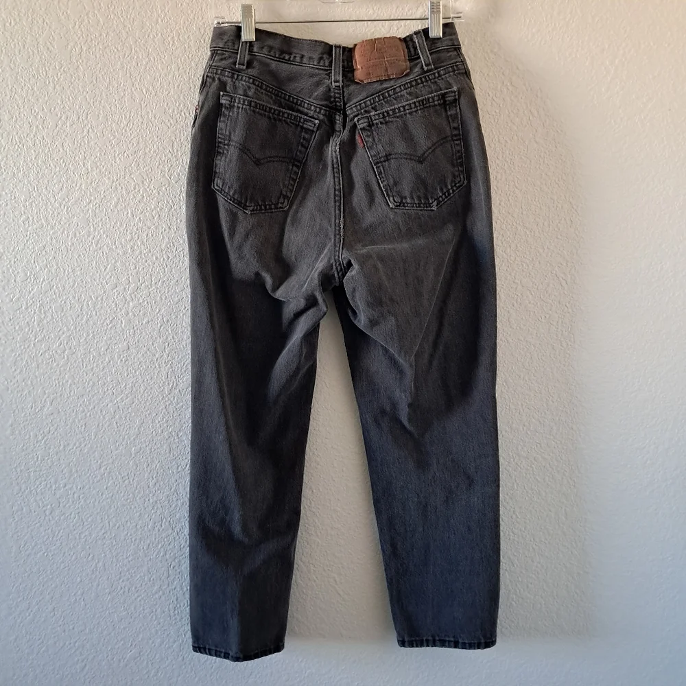 Vintage 90s Levi's 501 Jeans Button Fly Cotton 5 Pocket Style High Rise Black - Picture 6 of 10